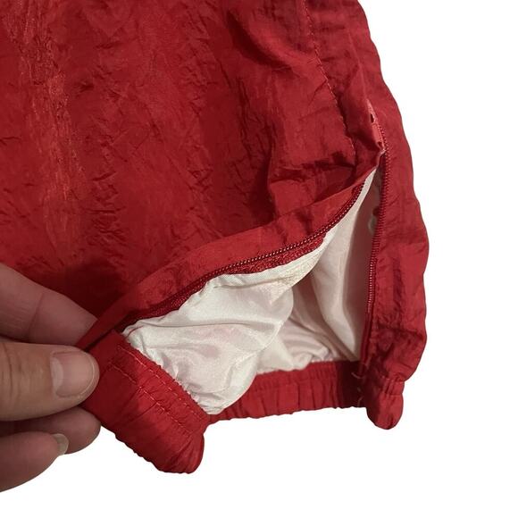 Vintage Reebok Windbreaker Track Pants Mens Size XL Red Zip Ankles Lined Baggy - Picture 3 of 9